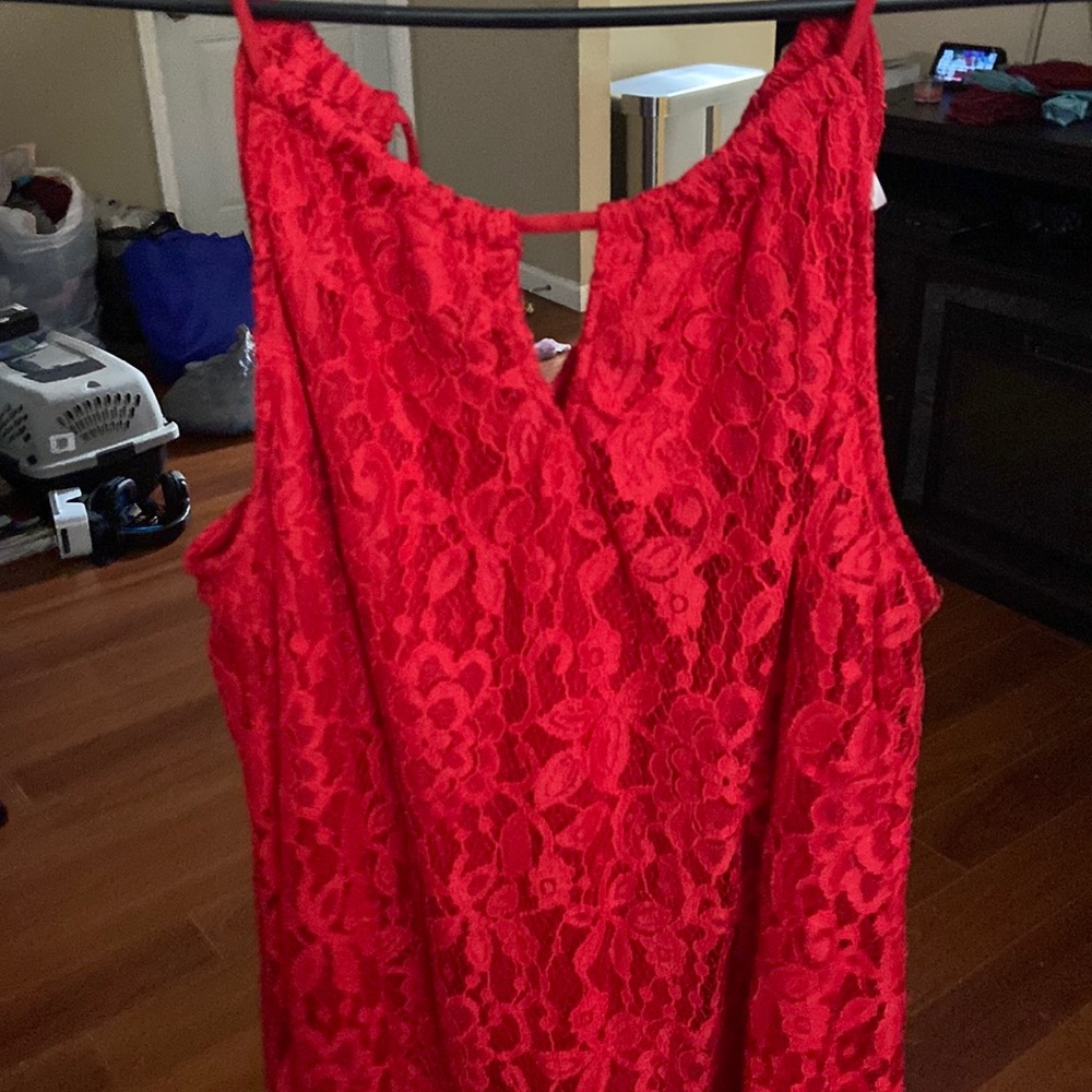 Red tank top
